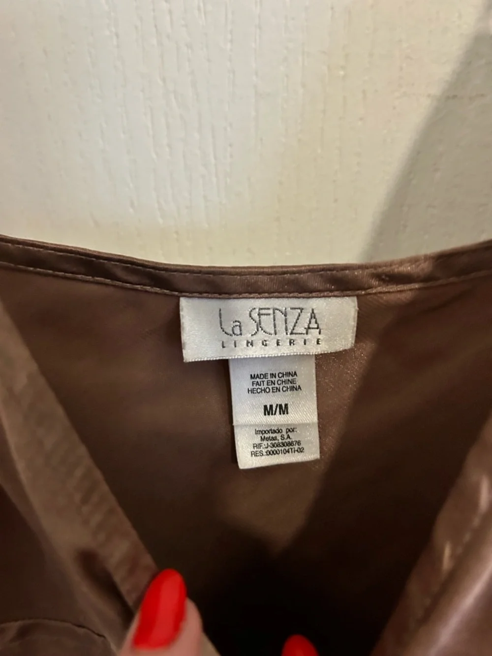 La SENZA Brown Satin Slip Chemise - Picture 2 of 3
